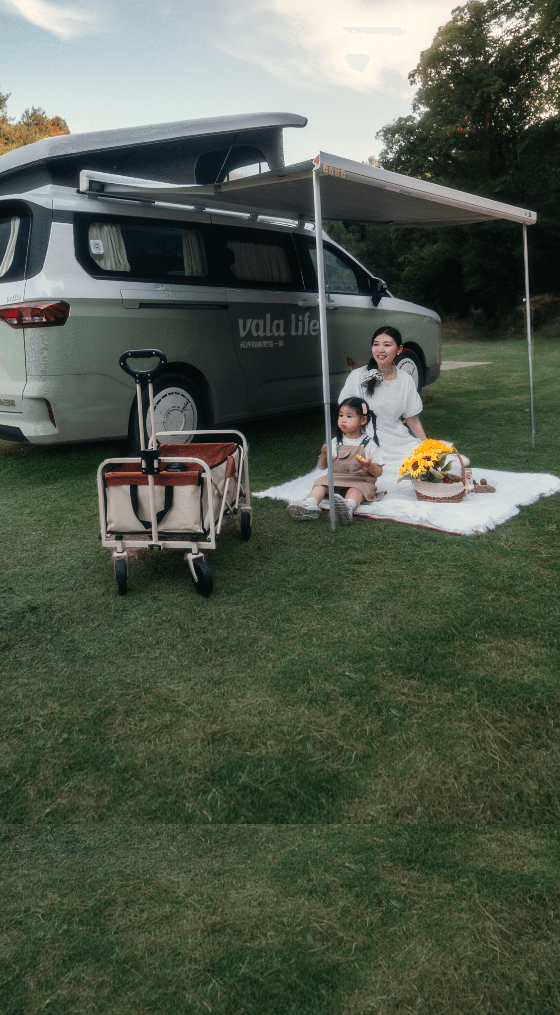 自带侧天幕 一字折叠方盒