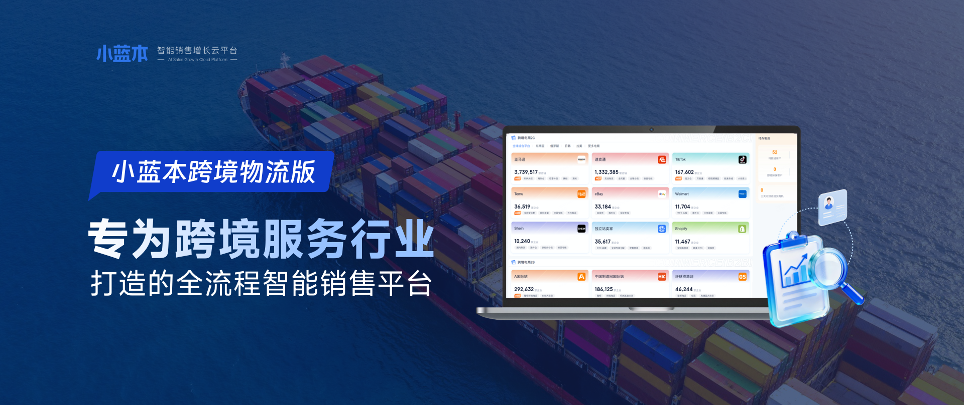 小蓝本跨境物流版解决方案:智能拓客破困局,业绩增长启新程